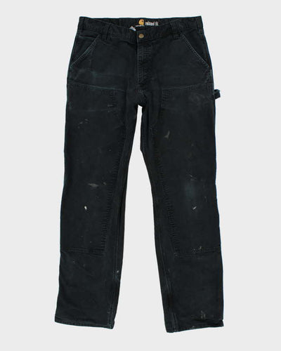 Vintage Carhartt Double Knee Black Workwear Trousers - W36 L33