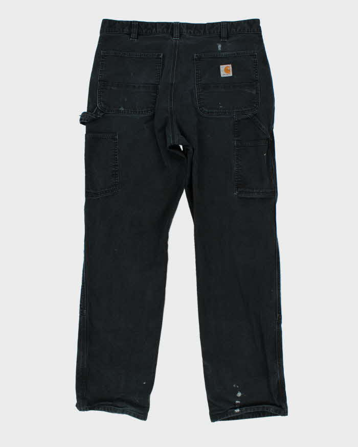 Vintage Carhartt Double Knee Black Workwear Trousers - W36 L33 – Rokit