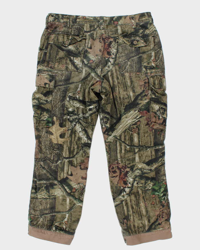 Y2k 00s Red Head Real Tree Camouflage Fleece Lined Trousers