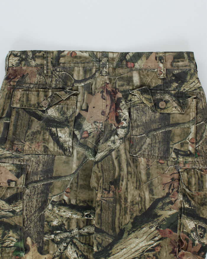 Y2k 00s Red Head Real Tree Camouflage Fleece Lined Trousers