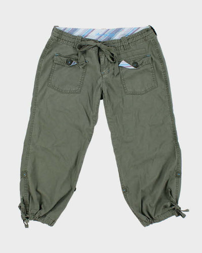 Y2k 00s Khaki Capri Trousers - W32