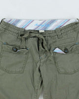 Y2k 00s Khaki Capri Trousers - W32