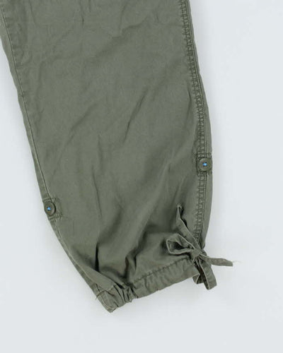 Y2k 00s Khaki Capri Trousers - W32