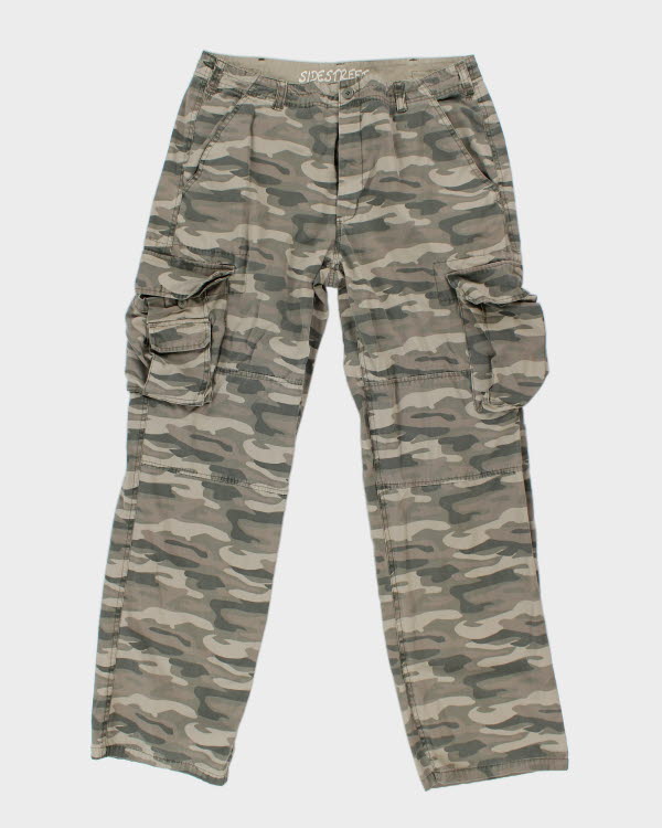 Y2k 00s Side Street Camouflage Trousers - W36 L33