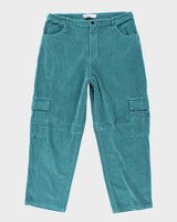 Y2k 00s Frosted Cord Cargo Trousers - W38 L30