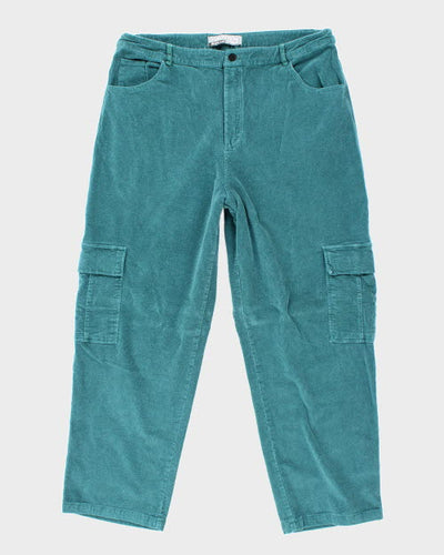 Y2k 00s Frosted Cord Cargo Trousers - W38 L30