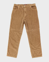 Y2k 00s Quicksilver Brown Cord Trousers - W40 L33
