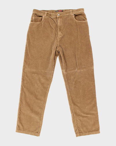 Y2k 00s Quicksilver Brown Cord Trousers - W40 L33