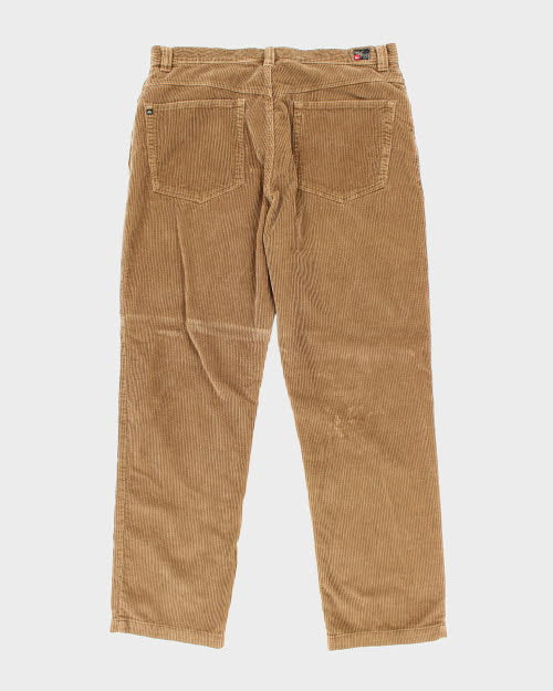 Y2k 00s Quicksilver Brown Cord Trousers - W40 L33