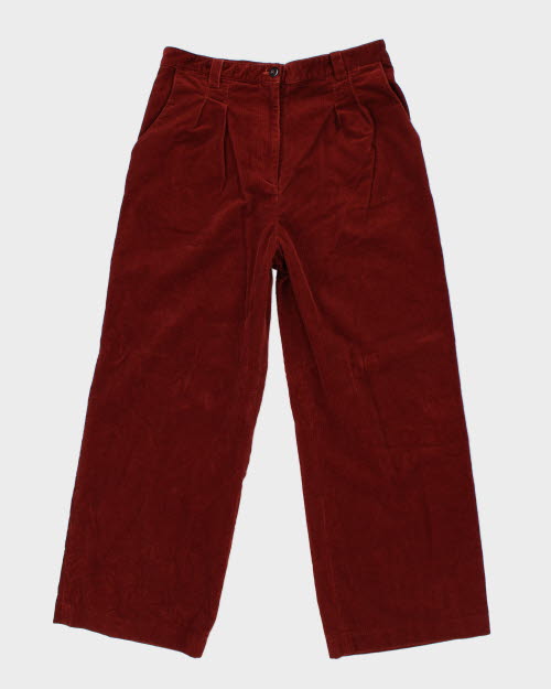 APC Pleated Wide Leg Corduroy Trousers - W28 L27
