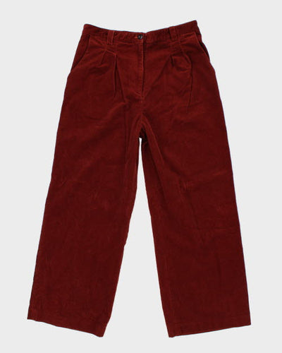 APC Pleated Wide Leg Corduroy Trousers - W28 L27