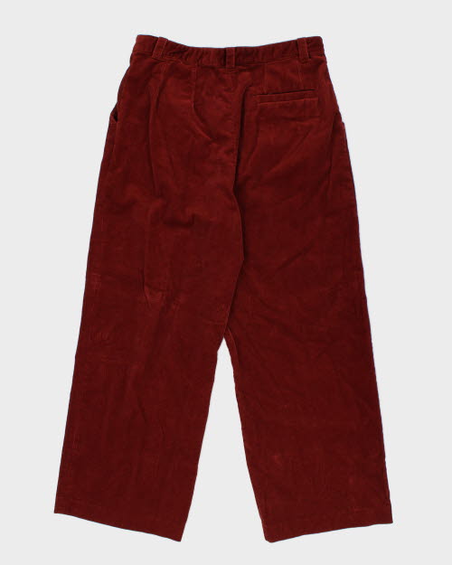 APC Pleated Wide Leg Corduroy Trousers - W28 L27