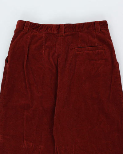APC Pleated Wide Leg Corduroy Trousers - W28 L27