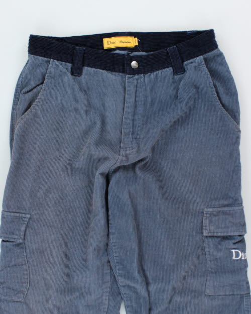 Dime Blue Cord Trousers - W34 L30