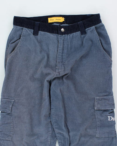Dime Blue Cord Trousers - W34 L30