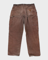 Vintage 90's Carhartt Heavyweight Single Knee Carpenter Trousers - W34 L30