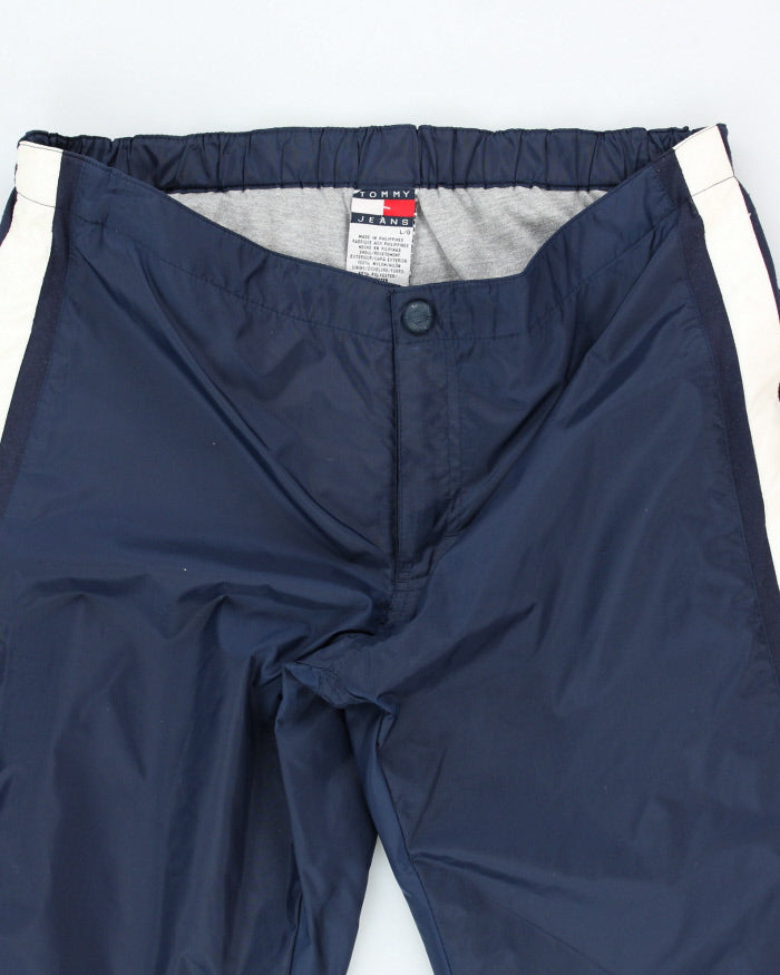 Vintage Y2K Tommy Hilfiger Side Flag Tracksuit Bottoms - L