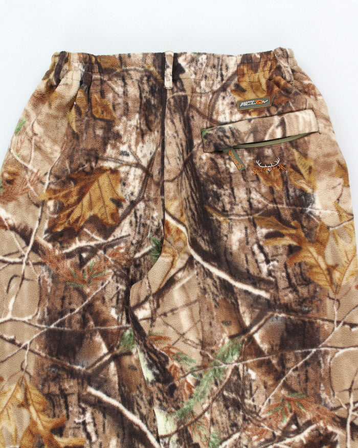 Vintage 2000's Real Tree Camo Fleece Heavyweight Adjustable Trousers - L