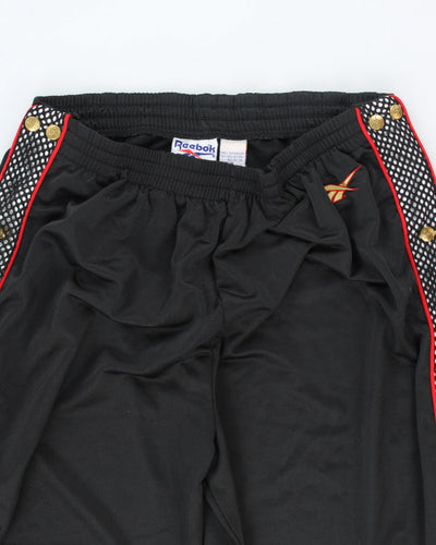 Vintage 90's Reebok Full Side Popper Tracksuit Bottoms - L