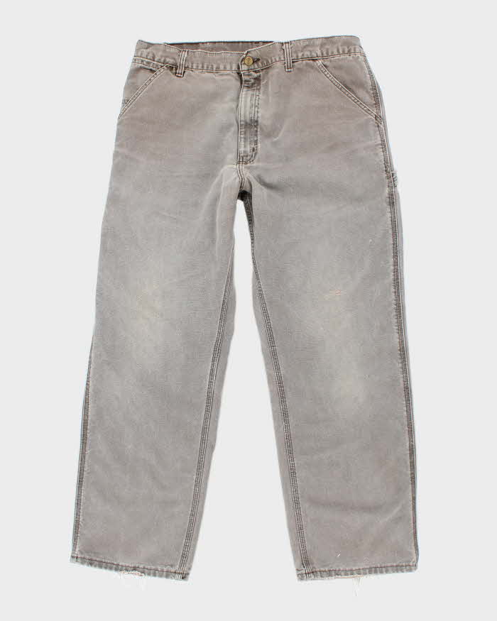 Vintage 90s Carhartt Faded Brown Workwear Trousers - W36 L30