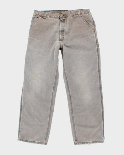 Vintage 90s Carhartt Faded Brown Workwear Trousers - W36 L30