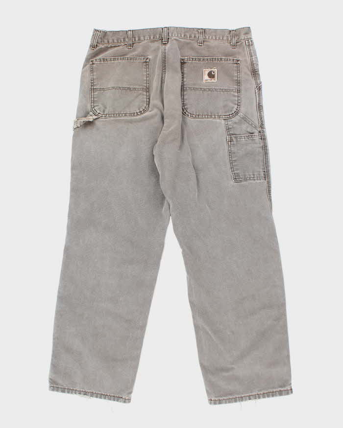 Vintage 90s Carhartt Faded Brown Workwear Trousers - W36 L30