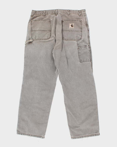 Vintage 90s Carhartt Faded Brown Workwear Trousers - W36 L30