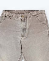 Vintage 90s Carhartt Faded Brown Workwear Trousers - W36 L30