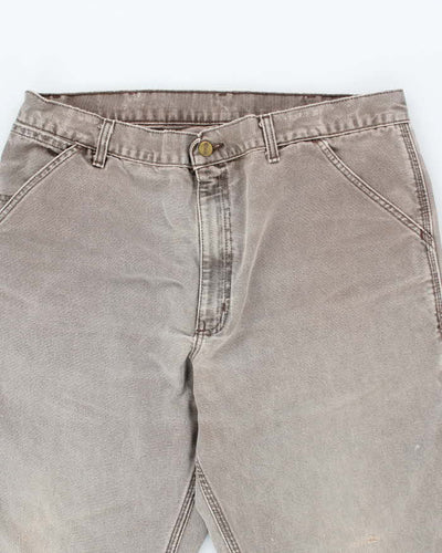 Vintage 90s Carhartt Faded Brown Workwear Trousers - W36 L30