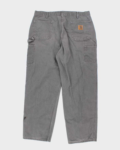 Vintage 90s Carhartt Grey Workwear Trousers - W38 L32