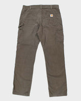 Vintage 00s Carhartt Khaki Workwear Trousers - W36 L33
