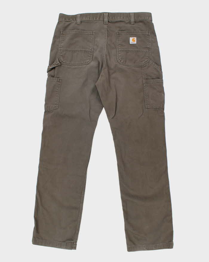 Vintage 00s Carhartt Khaki Workwear Trousers - W36 L33
