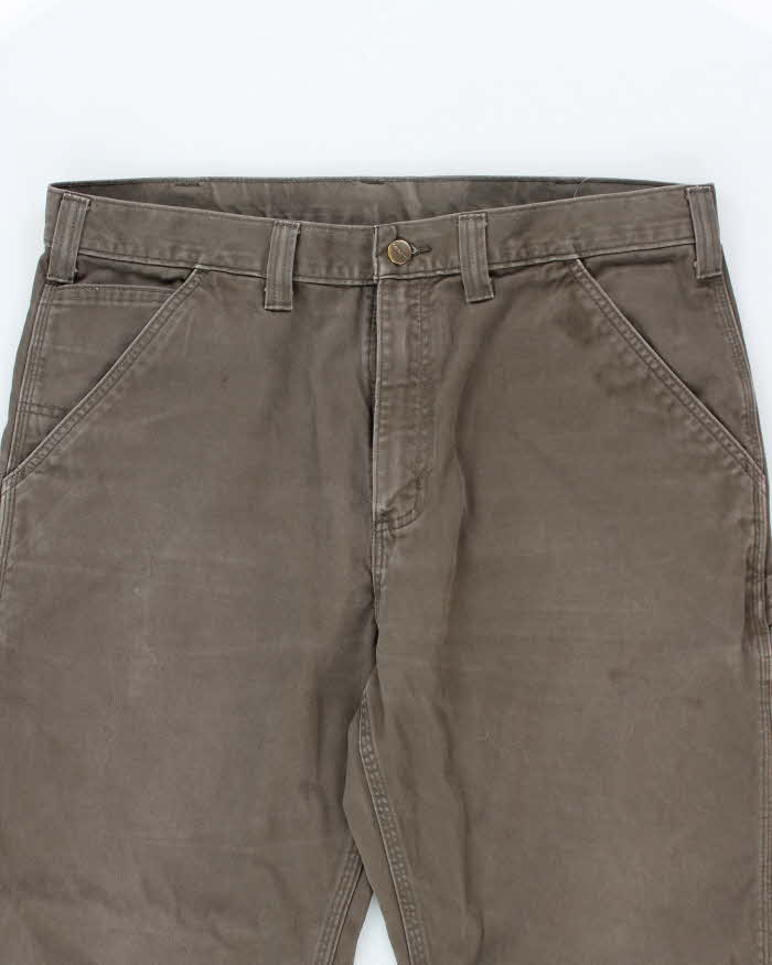Vintage 00s Carhartt Khaki Workwear Trousers - W36 L33