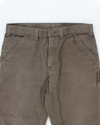 Vintage 00s Carhartt Khaki Workwear Trousers - W36 L33