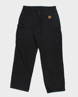 Vintage 00s Carhartt Black Workwear Trousers - W34 L32