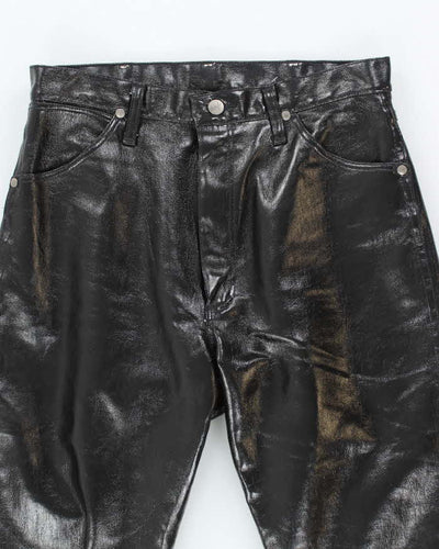 Vintage 90's Wrangler Leather Relaxed Fit Trousers - W32 L34