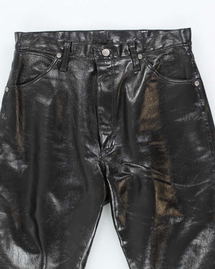 Vintage 90's Wrangler Leather Relaxed Fit Trousers - W32 L34