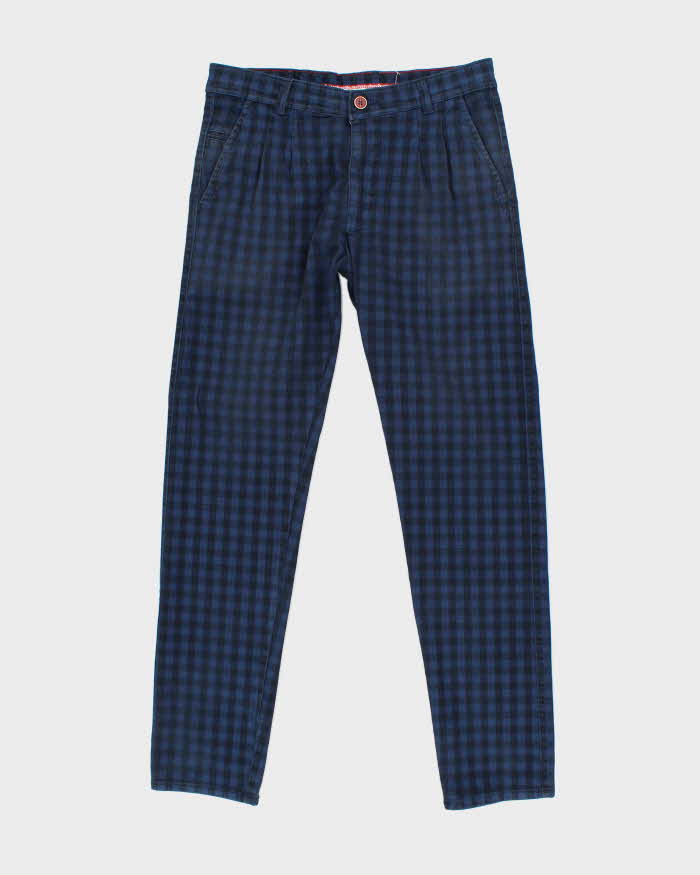 Vintage Bulgari Checked Slim Fit Trousers - W30 L30