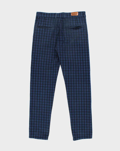 Vintage Bulgari Checked Slim Fit Trousers - W30 L30