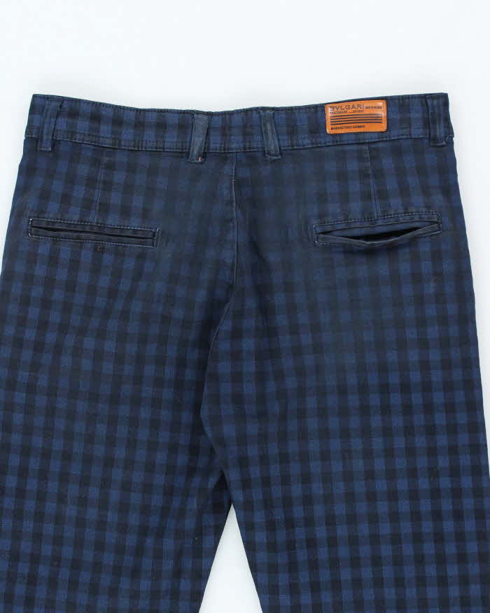 Vintage Bulgari Checked Slim Fit Trousers - W30 L30