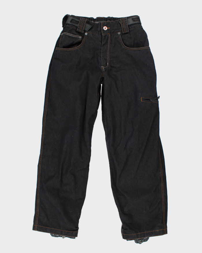 Vintage Y2K Ocean Earth Dark Wash Denim Baggy Ski Trousers - W32 L31