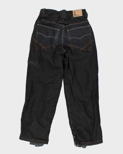 Vintage Y2K Ocean Earth Dark Wash Denim Baggy Ski Trousers - W32 L31