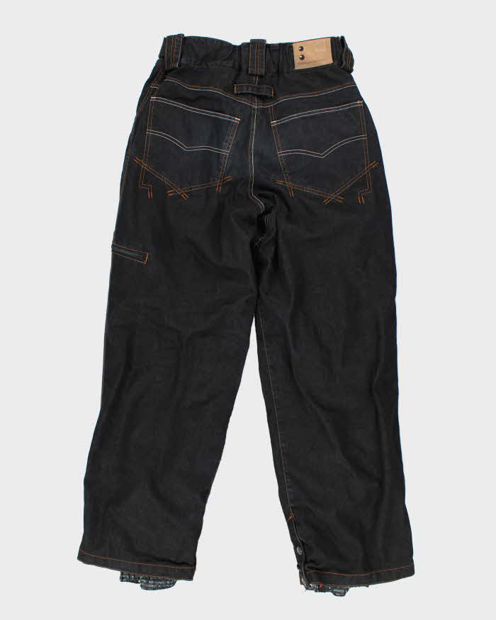 Vintage Y2K Ocean Earth Dark Wash Denim Baggy Ski Trousers - W32 L31
