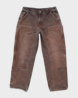 Vintage Carhartt Double Knee Faded Carpenter Trousers - W32 L28