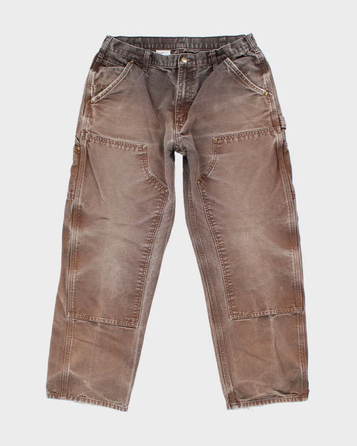 Vintage Carhartt Double Knee Faded Carpenter Trousers - W32 L27