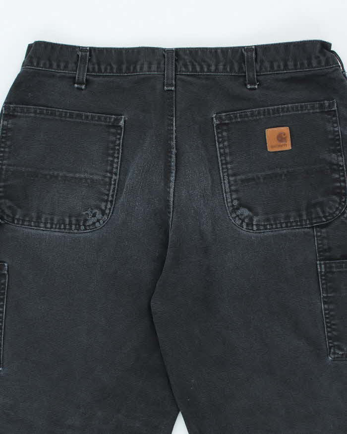 Vintage Carhartt Faded Black Single Knee Carpenter Trousers - W32 L28