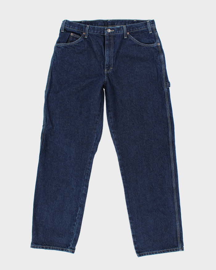 Vintage 2000's Dickies Heavyweight Dark Denim Carpenter Trousers - W34 L33