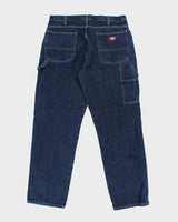 Vintage 2000's Dickies Heavyweight Dark Denim Carpenter Trousers - W34 L33