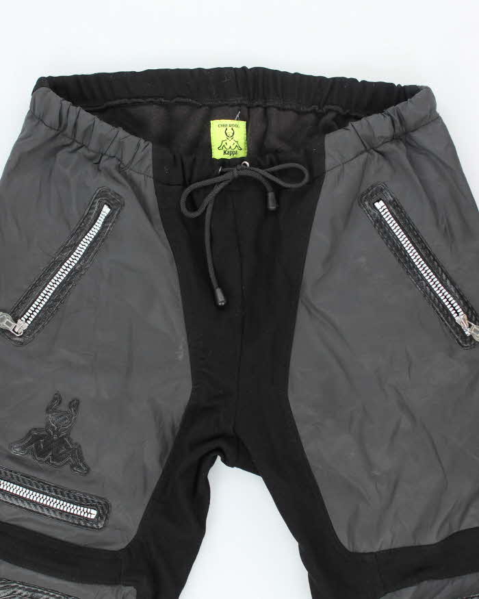 Vintage Cyberdog x Kappa Heavyweight Panelled Tracksuit Bottoms - W30 L26