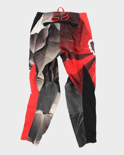 Vintage 90's Fox Racing Graphic Printed Motocross Trousers - W30 L32